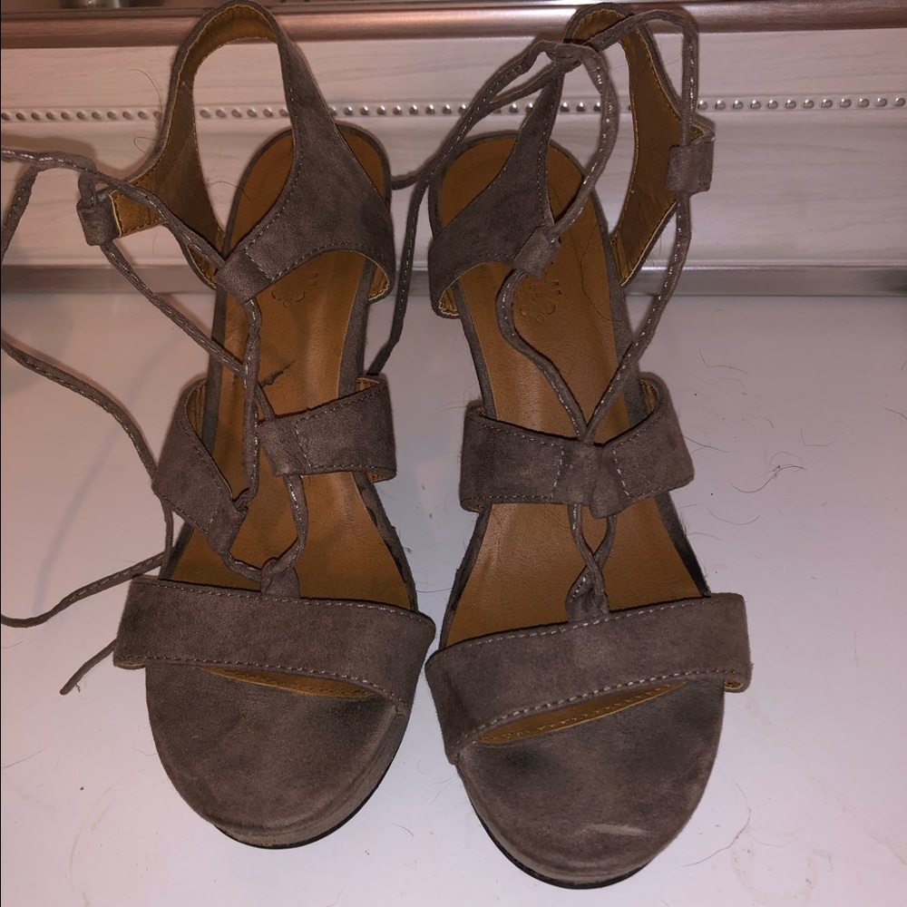 Strappy wedges